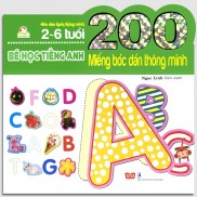 Sách - 200 Miếng bóc dán thông minh 2-6 tuổi - Bé học tiếng anh[Tái bản 2018]